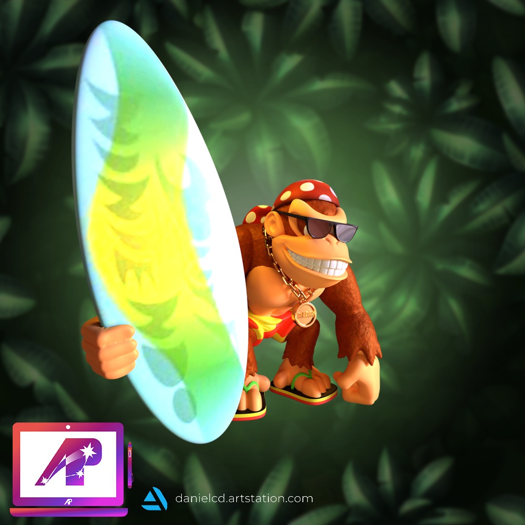 DKC Funky Kong first game version  3D print model_1