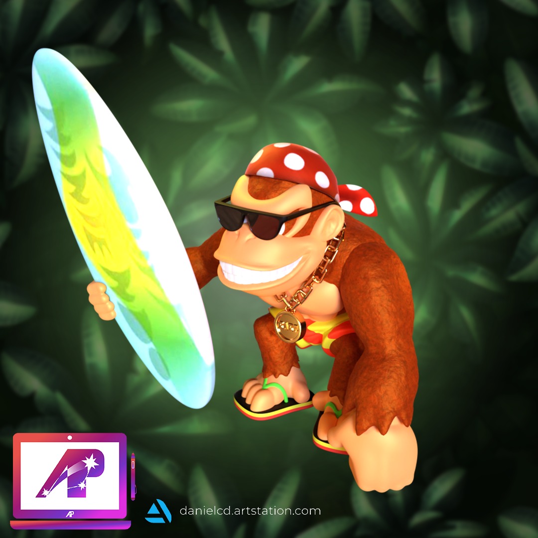 DKC Funky Kong first game version  3D print model_2