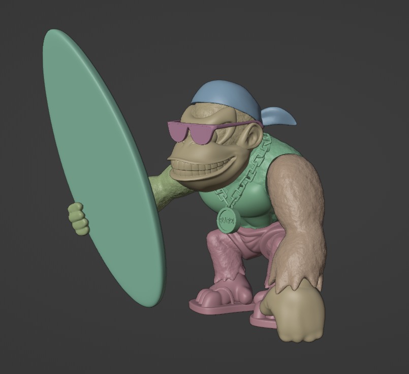 DKC Funky Kong first game version  3D print model_3