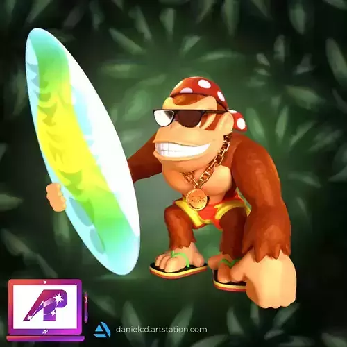 DKC Funky Kong first game version  3D print model