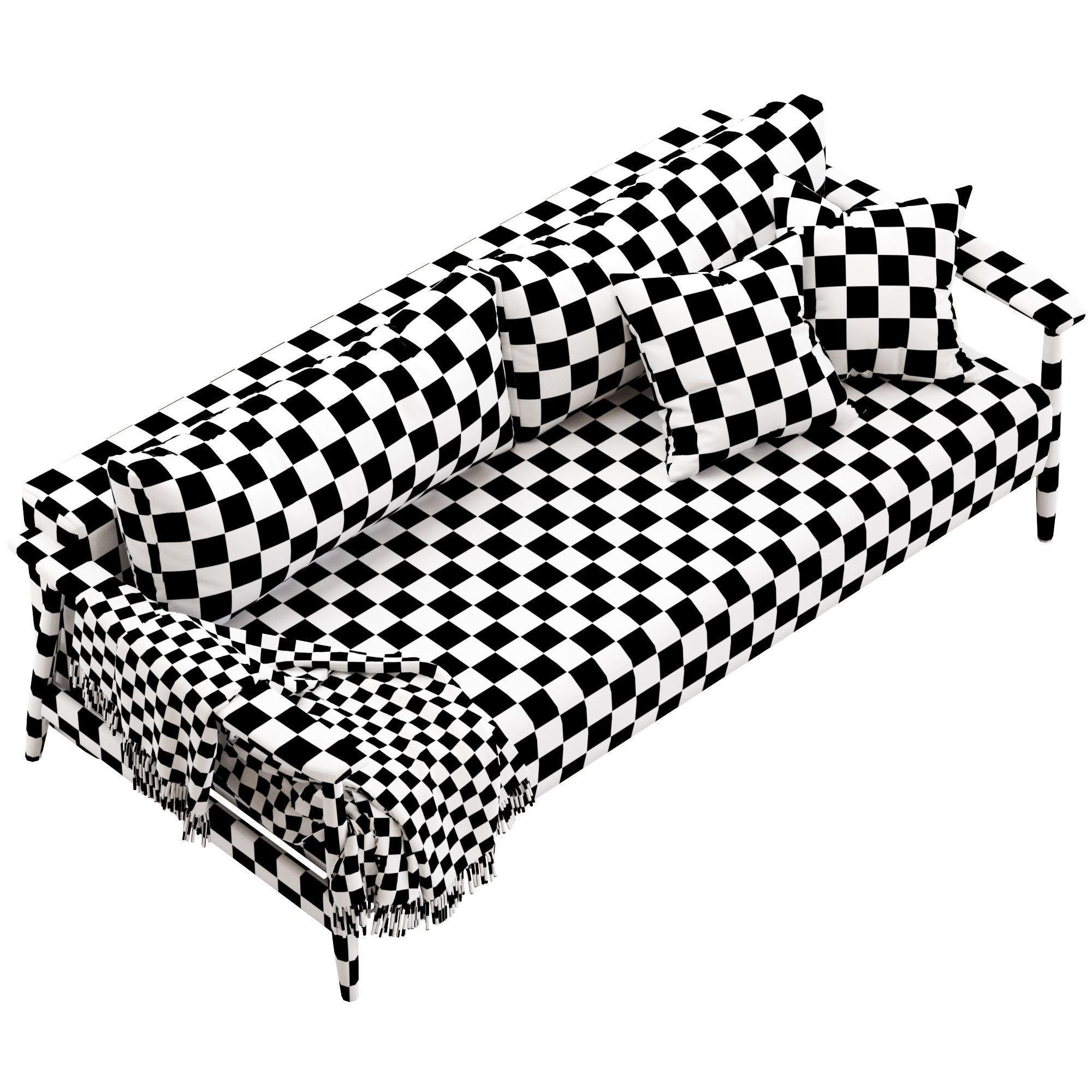 CB2 Una Sleeper Sofa 3D model_5