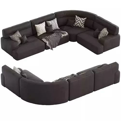 Coco Republic Estancia Leather Alvaro Sofa2 3D model 3