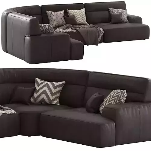 Coco Republic Estancia Leather Alvaro Sofa2 3D model 2