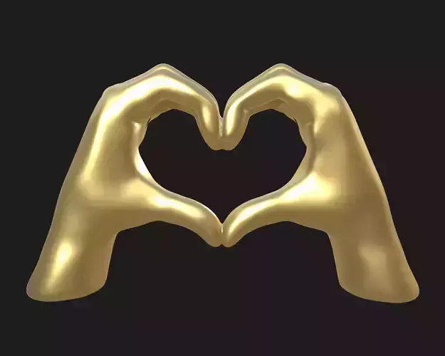 Hand Love Statue 3D