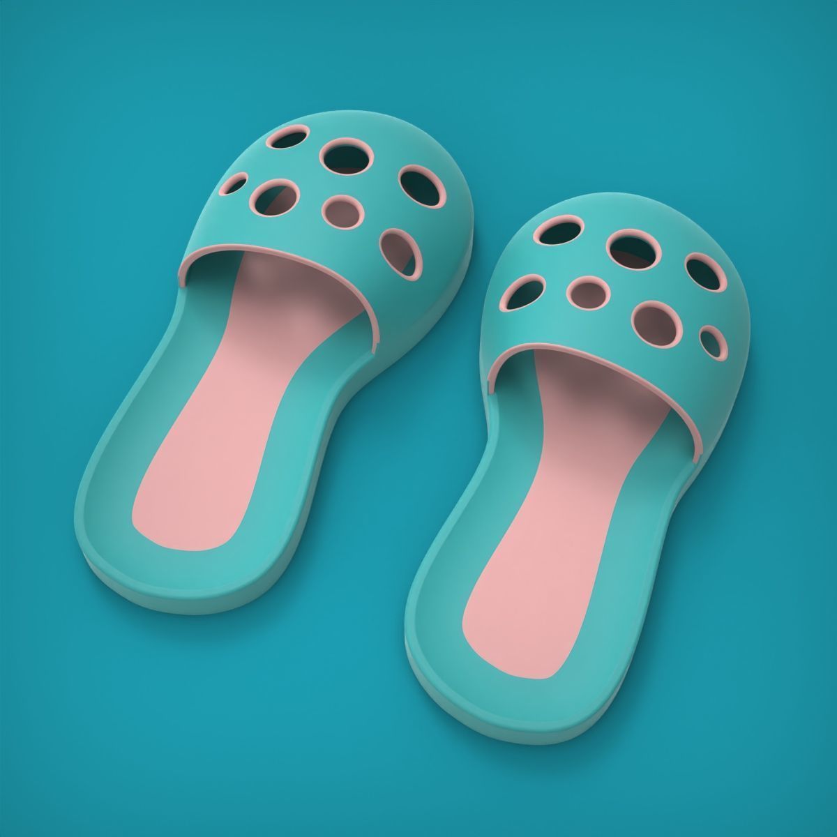 Slippers  3D print model_11
