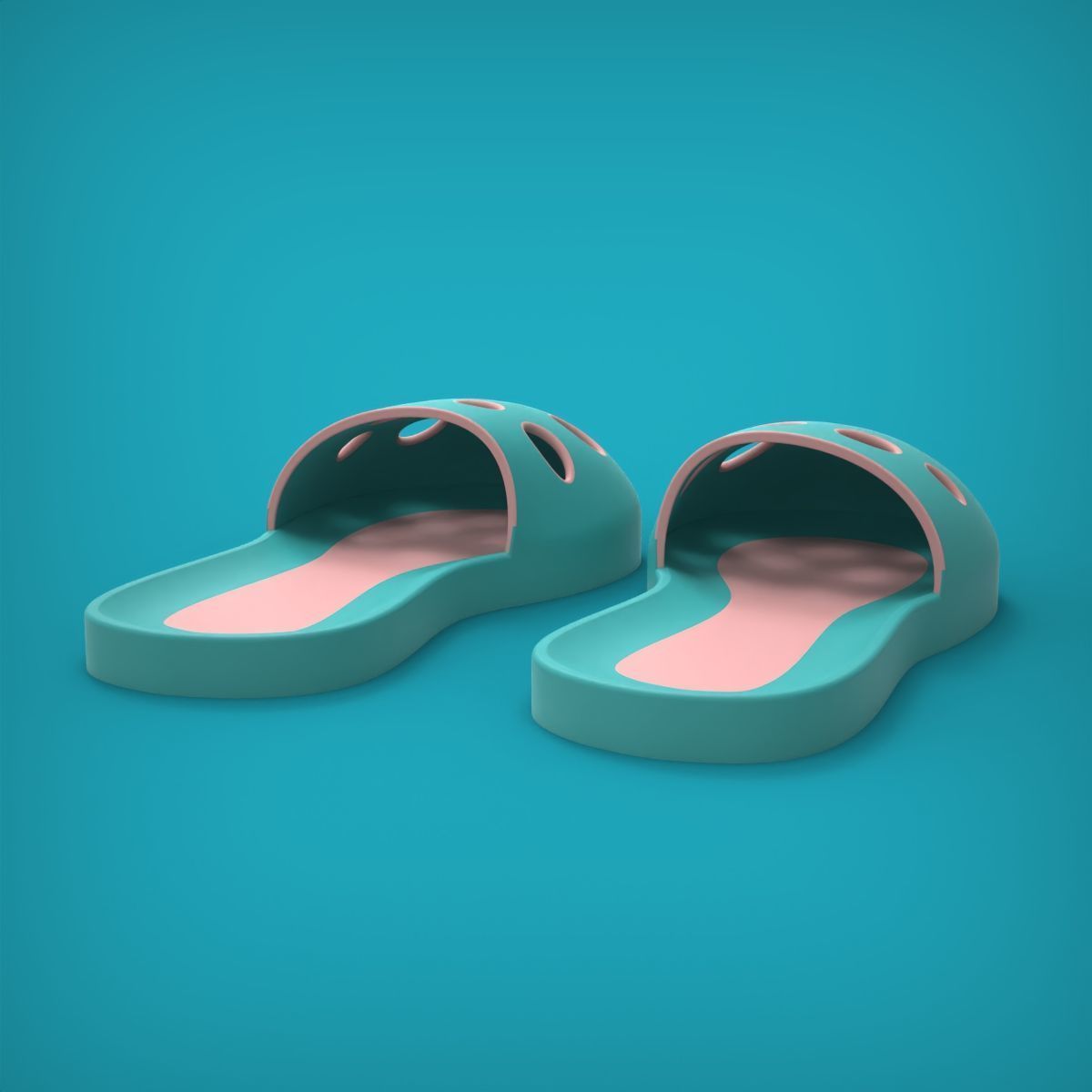 Slippers  3D print model_9