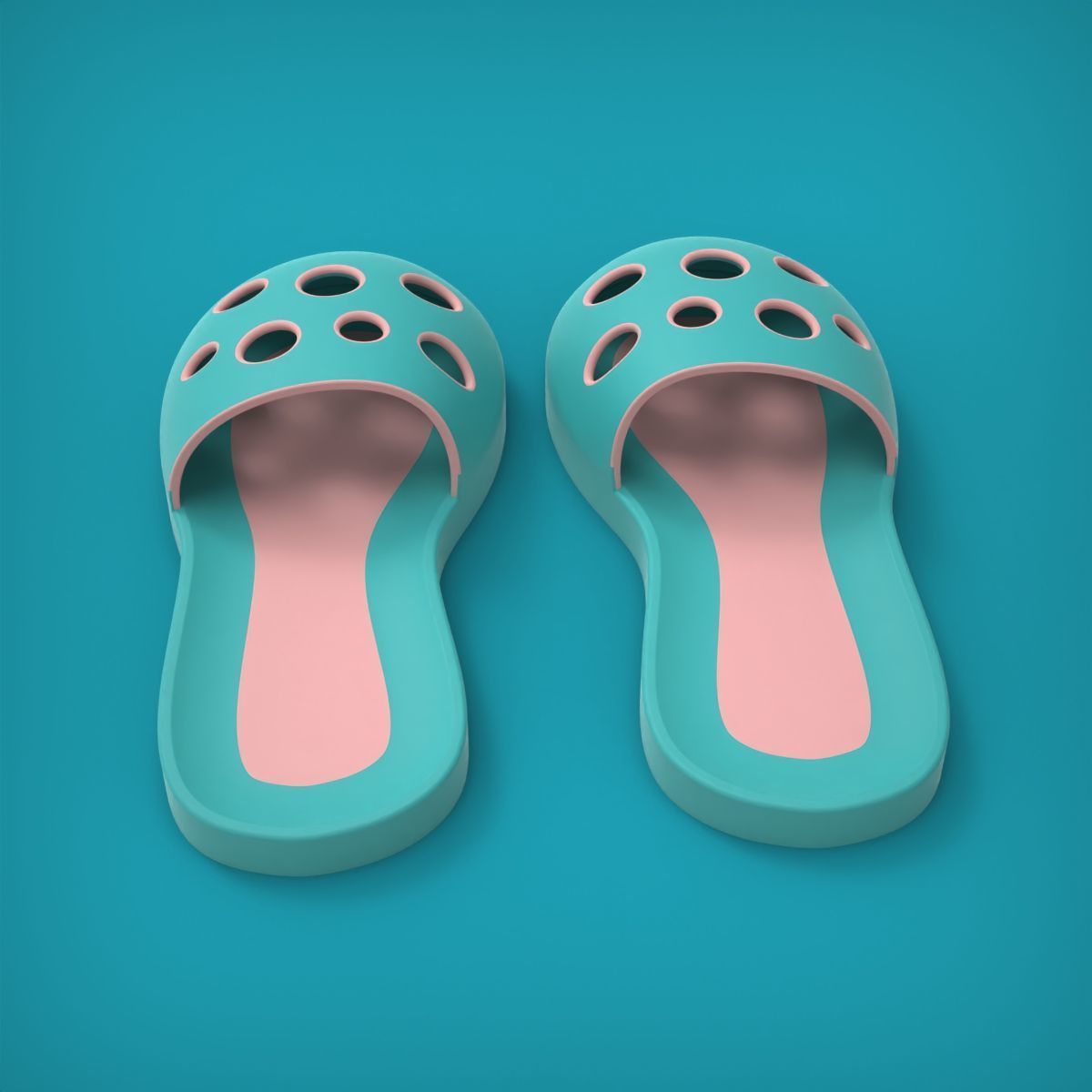 Slippers  3D print model_10