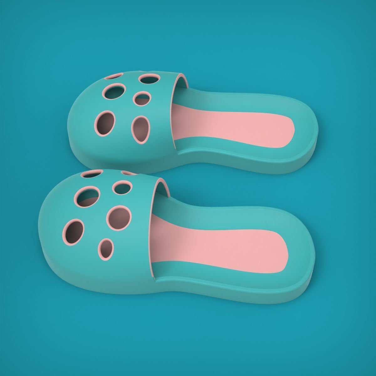 Slippers  3D print model_12