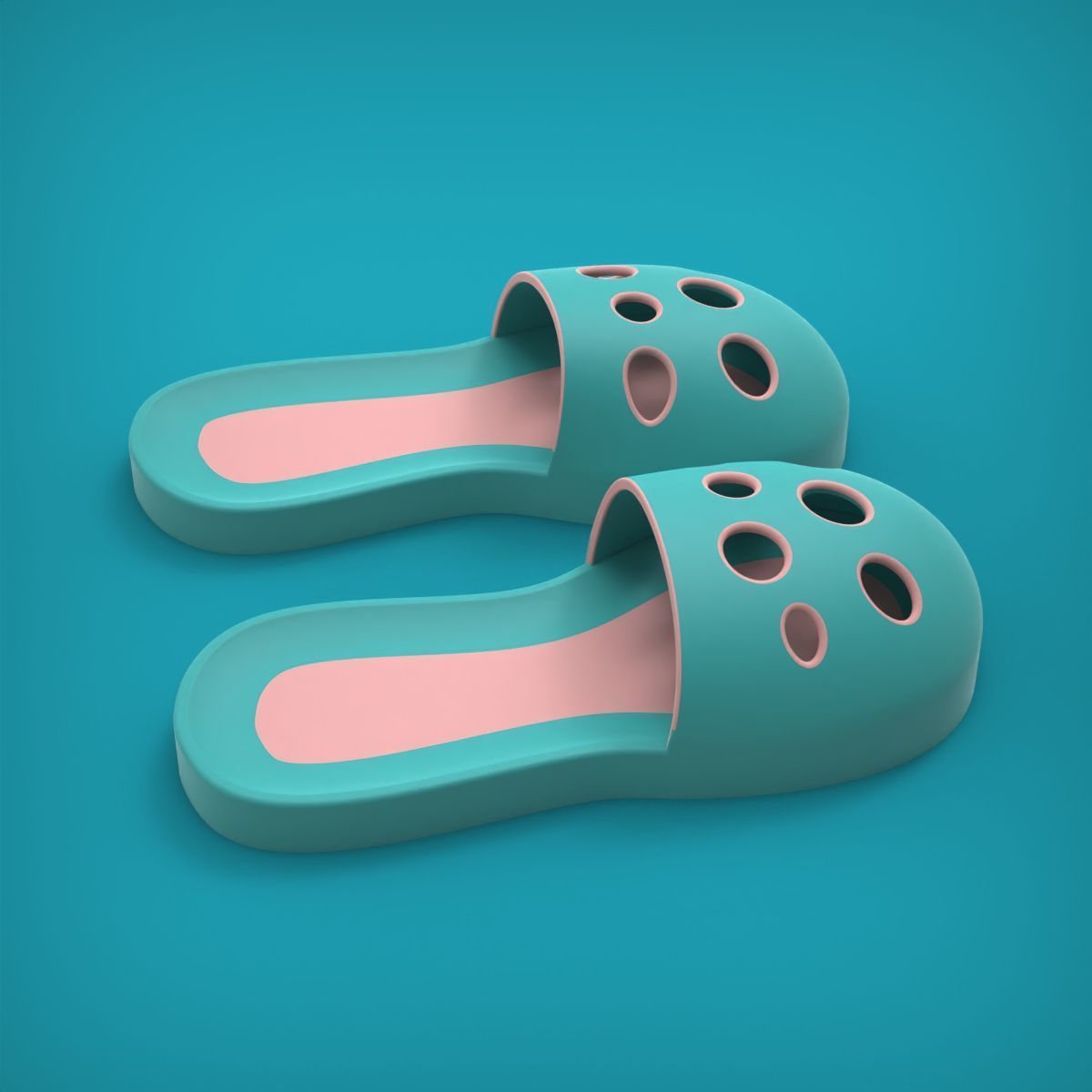 Slippers  3D print model_8
