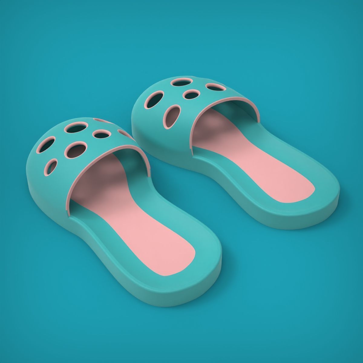 Slippers  3D print model_7