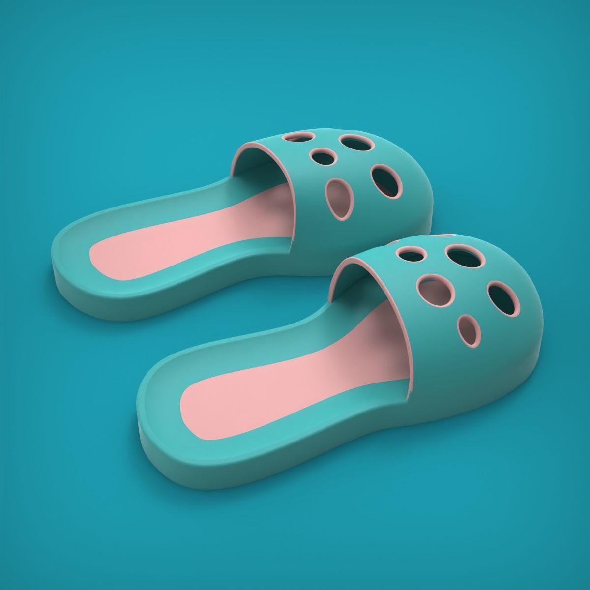 Slippers  3D print model_0