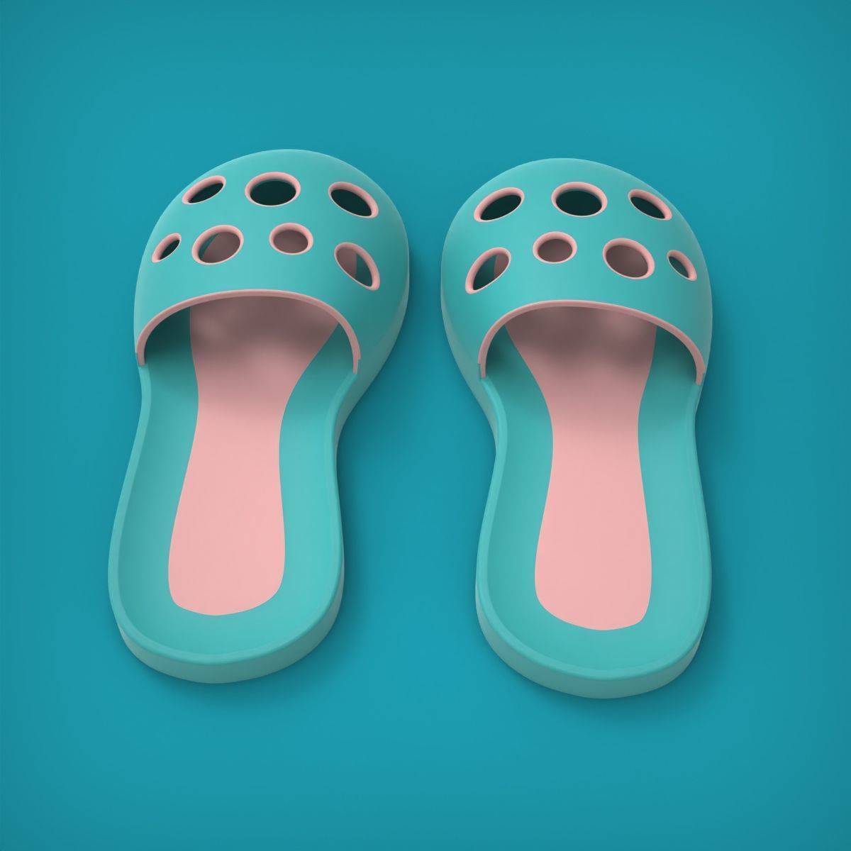 Slippers  3D print model_6