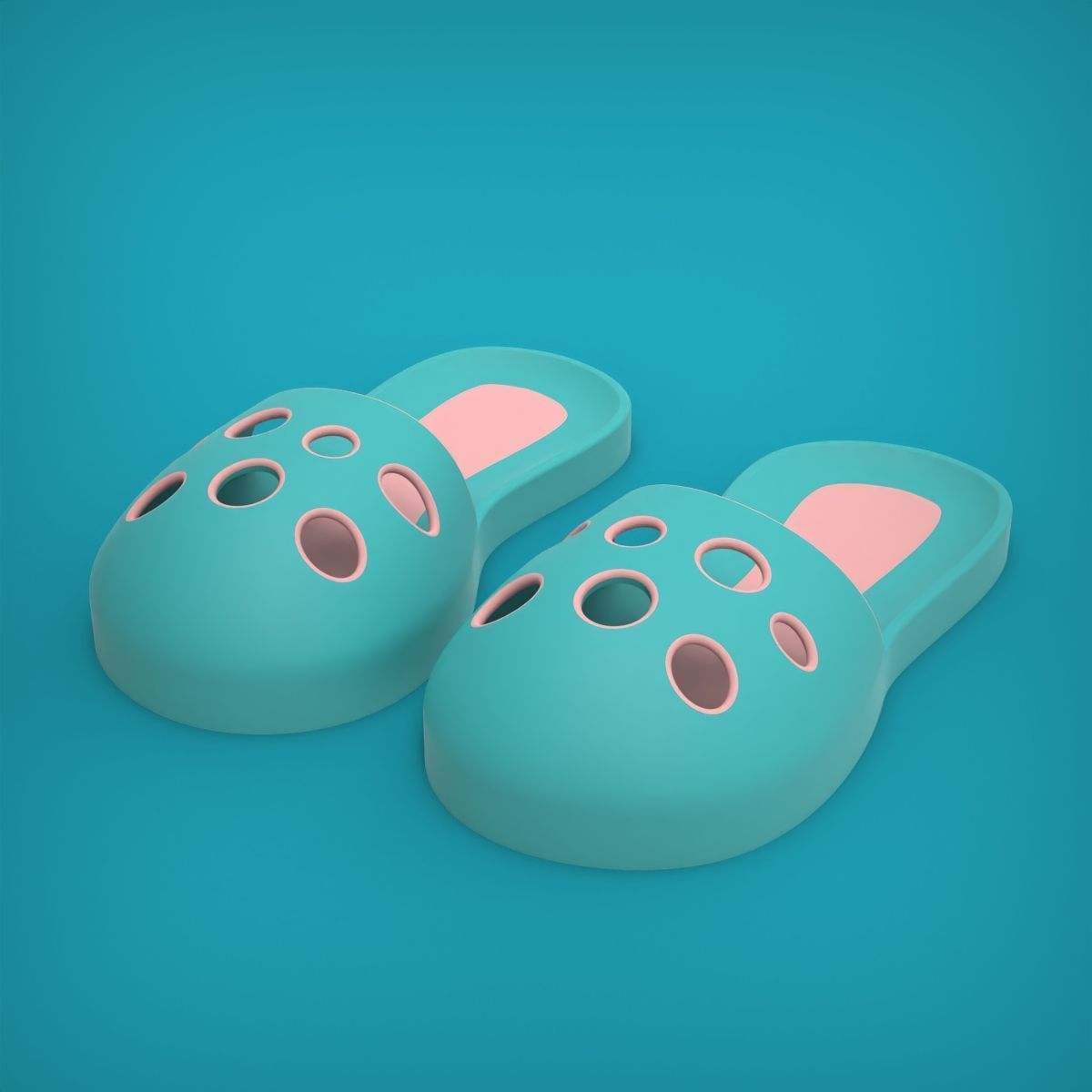 Slippers  3D print model_5