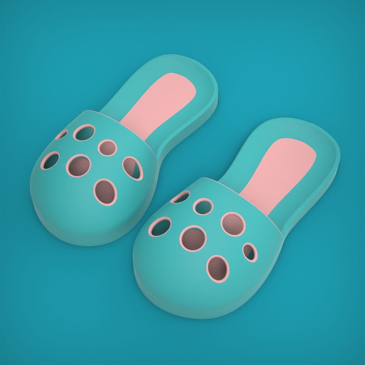 Slippers  3D print model_1