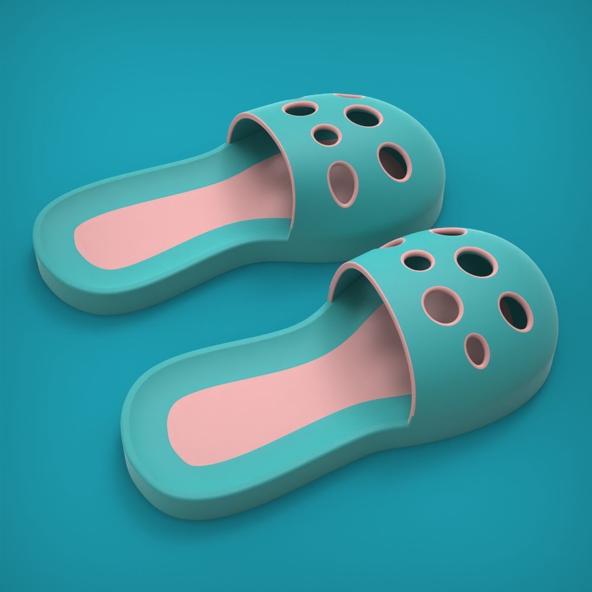 Slippers  3D print model_15