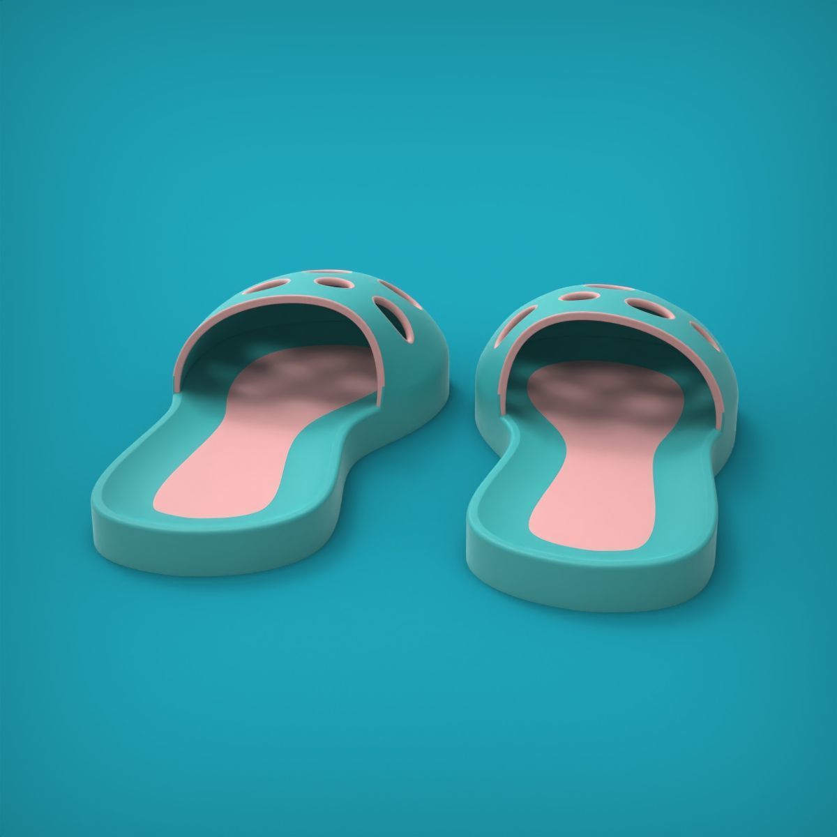 Slippers  3D print model_2