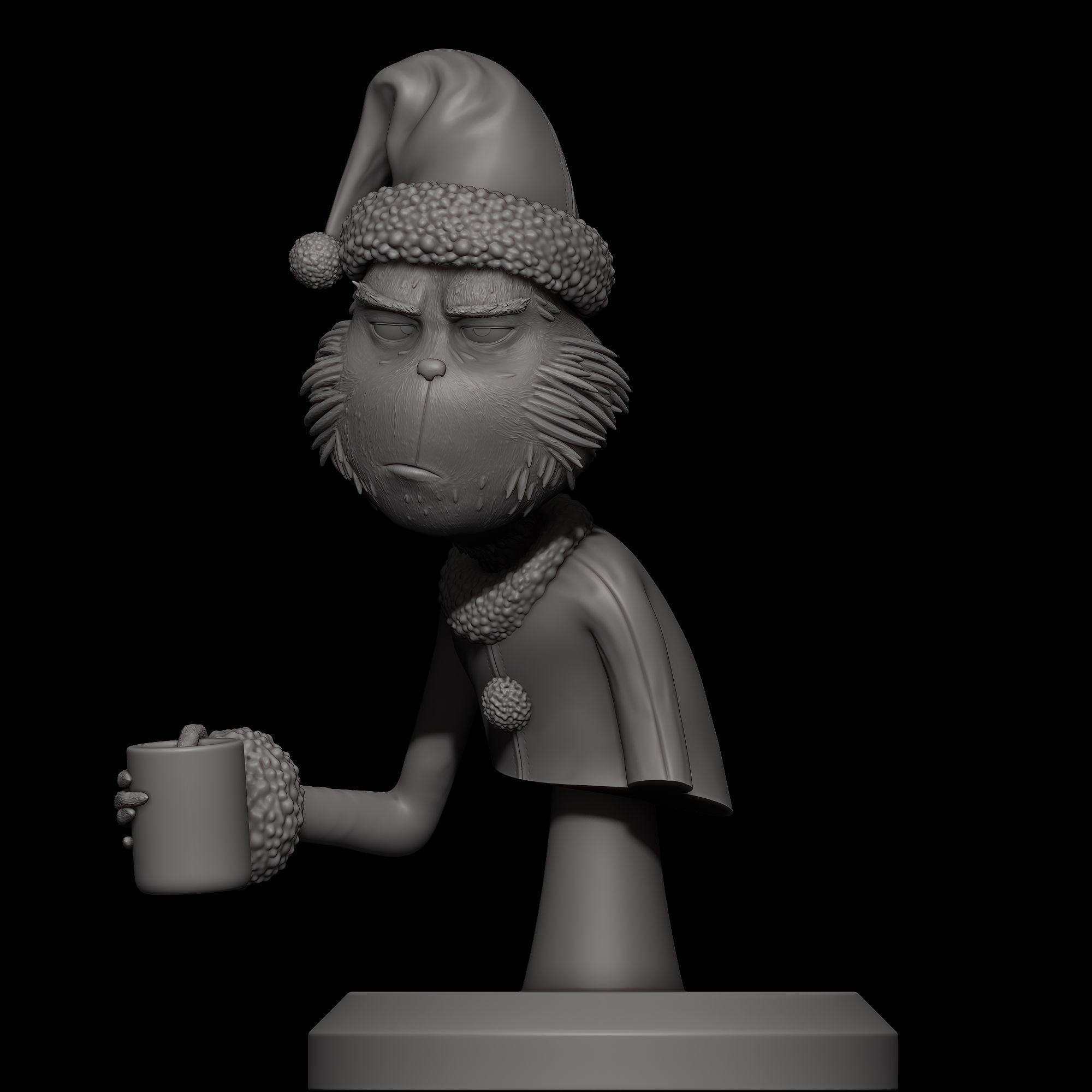Grinch s Morning Coffee Holiday Grump 3D Print Set 3D print model_15