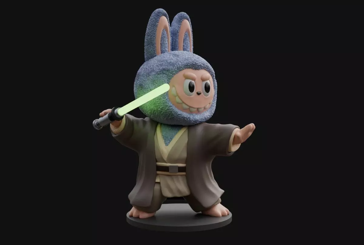 Labubu Jedi or Sith Star Wars Fan Art 3D print model