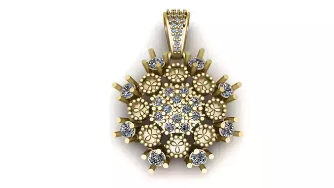 TULIJA FLOWER SPENDING PENDANT 3D PRINTABLE MODEL  3D print model