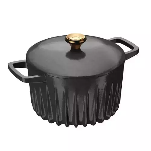 Dutch Oven Pot With Lid Black by Fireup