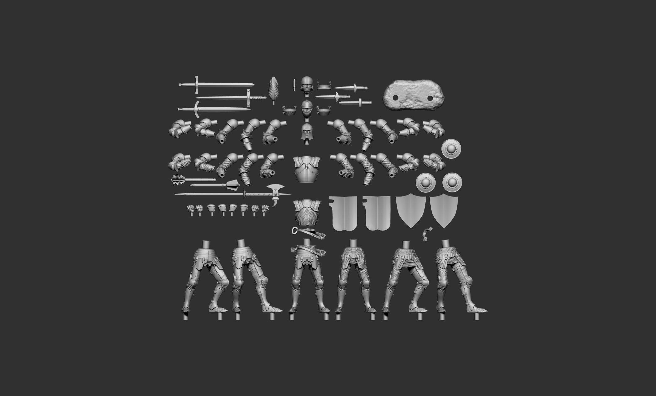 SET KNIGHT 3D print model_1