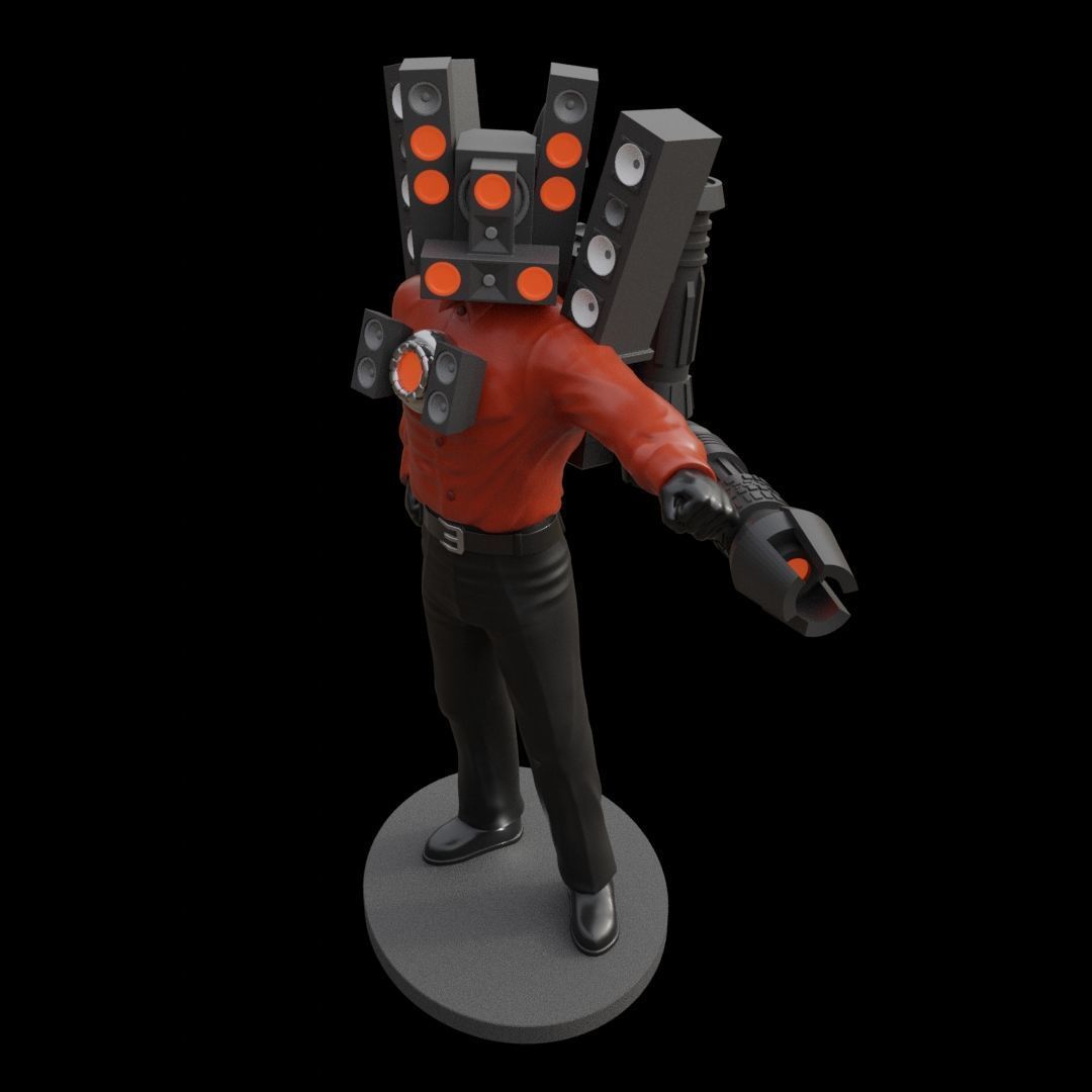 Titan Speaker Man Skibidi Toilet Fan Art 3D print model_4