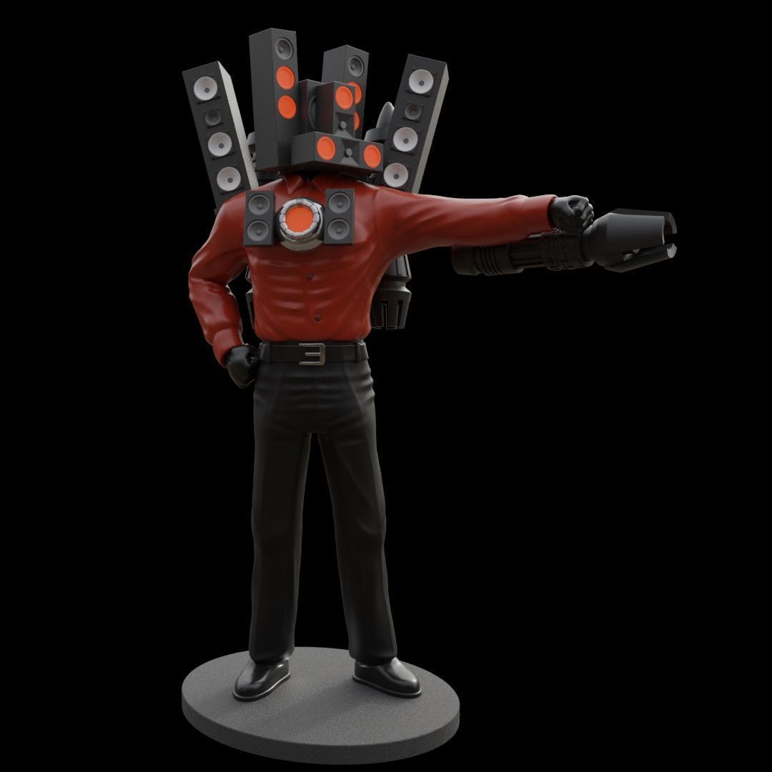 Titan Speaker Man Skibidi Toilet Fan Art 3D print model_1