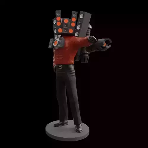 Titan Speaker Man Skibidi Toilet Fan Art 3D print model