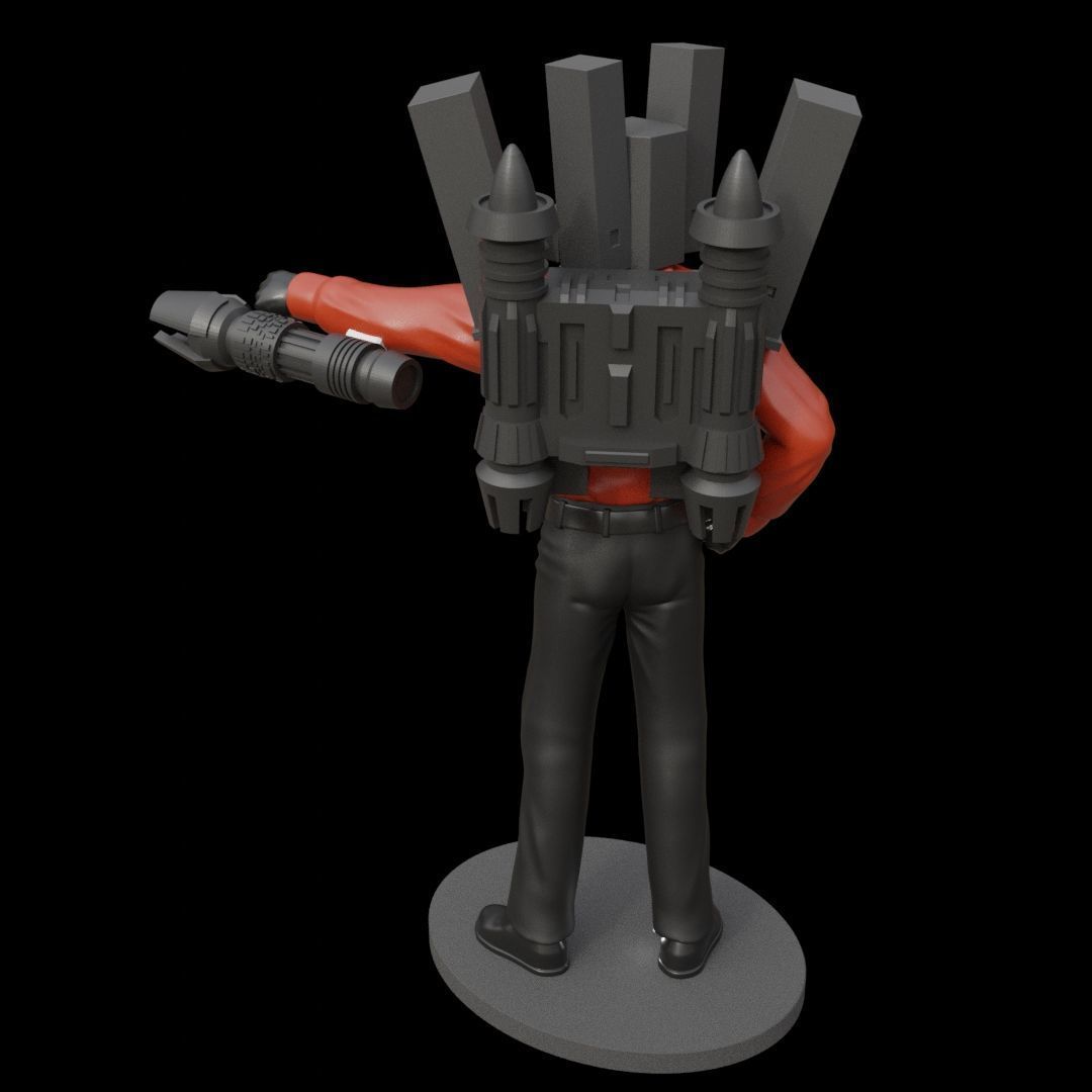Titan Speaker Man Skibidi Toilet Fan Art 3D print model_3