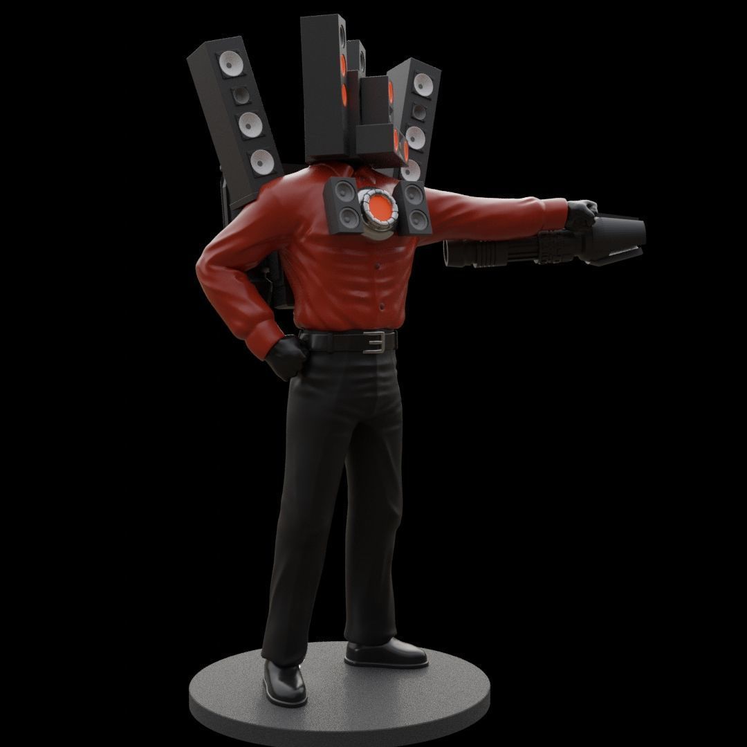 Titan Speaker Man Skibidi Toilet Fan Art 3D print model_2