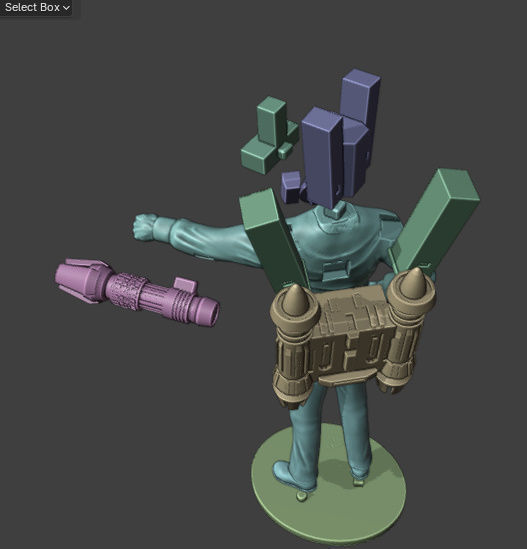 Titan Speaker Man Skibidi Toilet Fan Art 3D print model_7