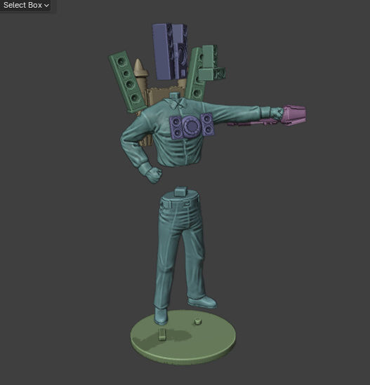 Titan Speaker Man Skibidi Toilet Fan Art 3D print model_6