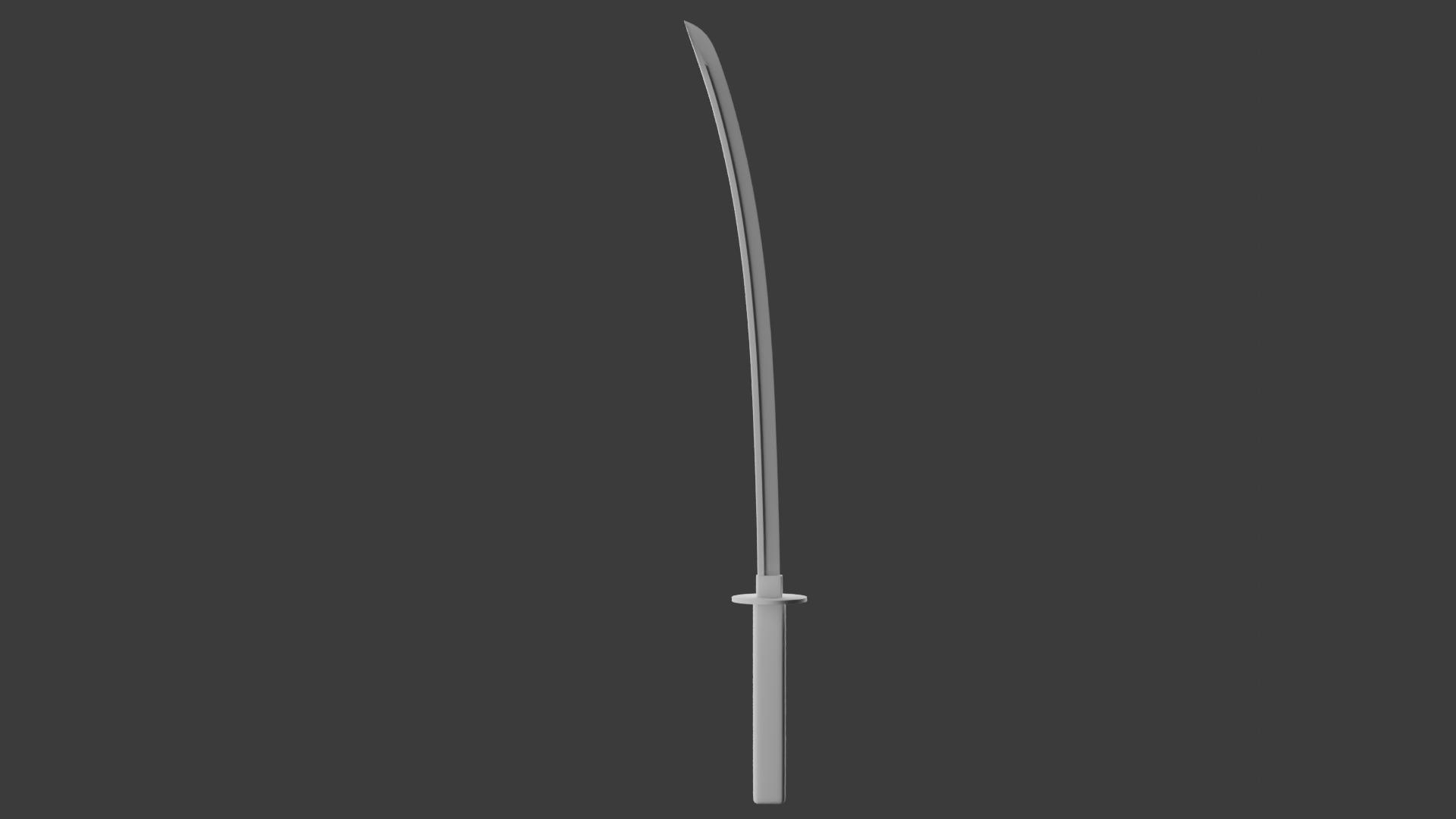 Katana Low-poly 3D model_5