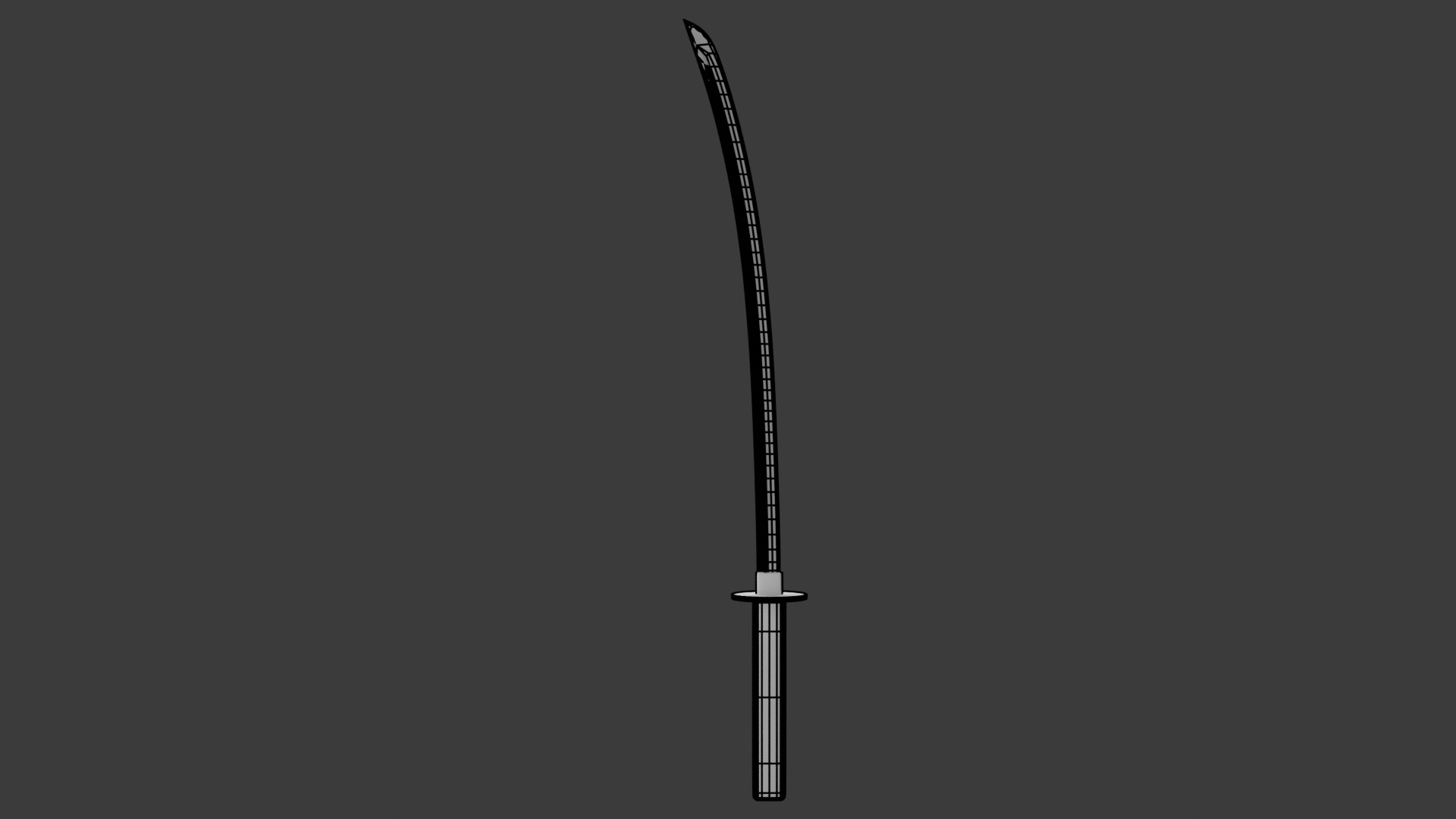 Katana Low-poly 3D model_6