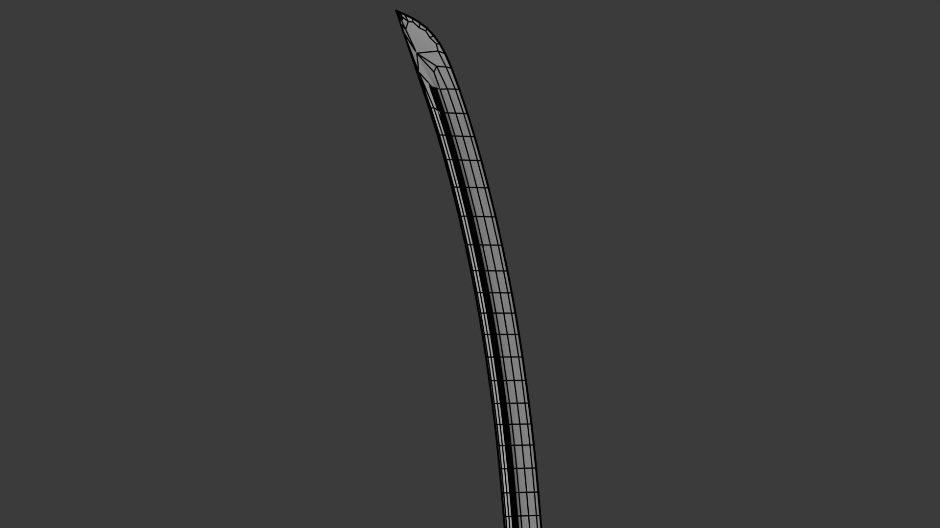 Katana Low-poly 3D model_10