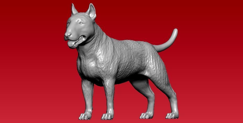 Bull Dog - Terrier Dog - Pit bull statue - 3D print 3D print model_1