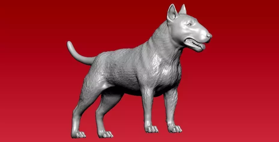 Bull Dog - Terrier Dog - Pit bull statue - 3D print 3D print model_0