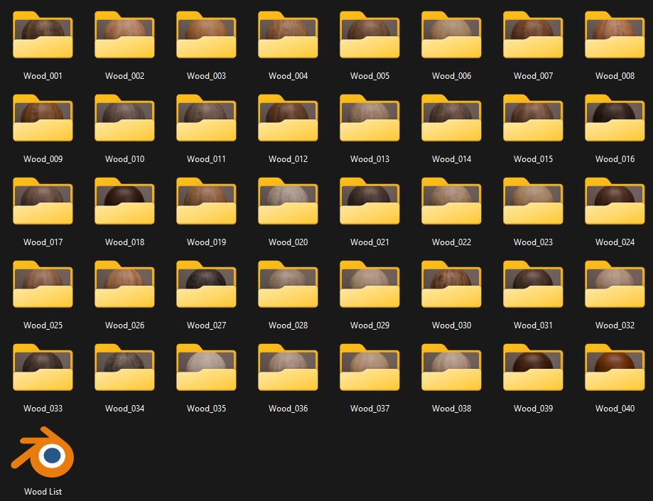 Wood PBR Material Asset Pack 40 4K Free 3D model_9