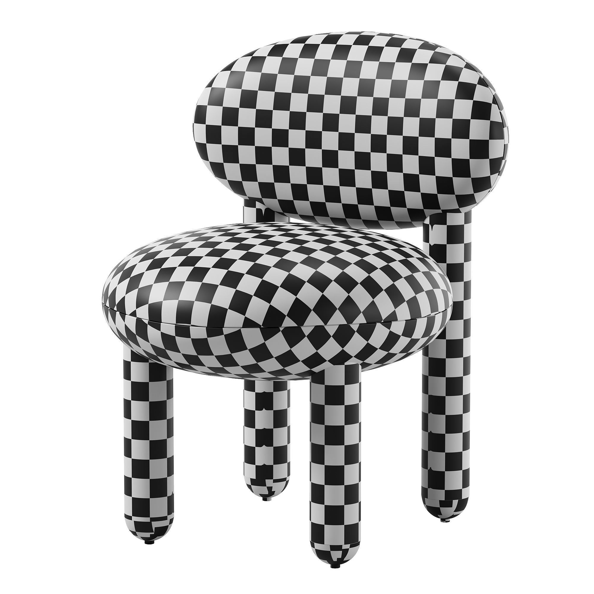 Flock Chair CS1 Low-poly 3D model_4