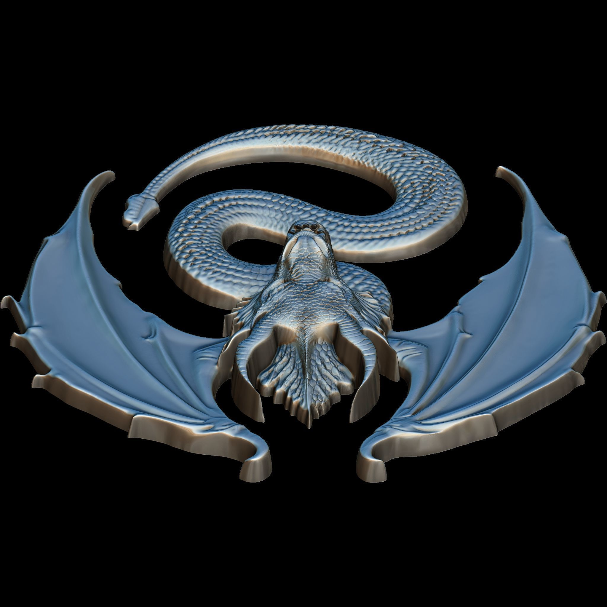 Dragon Head Relief No9 STL file for 3d Printing or CNC 3D print model_9