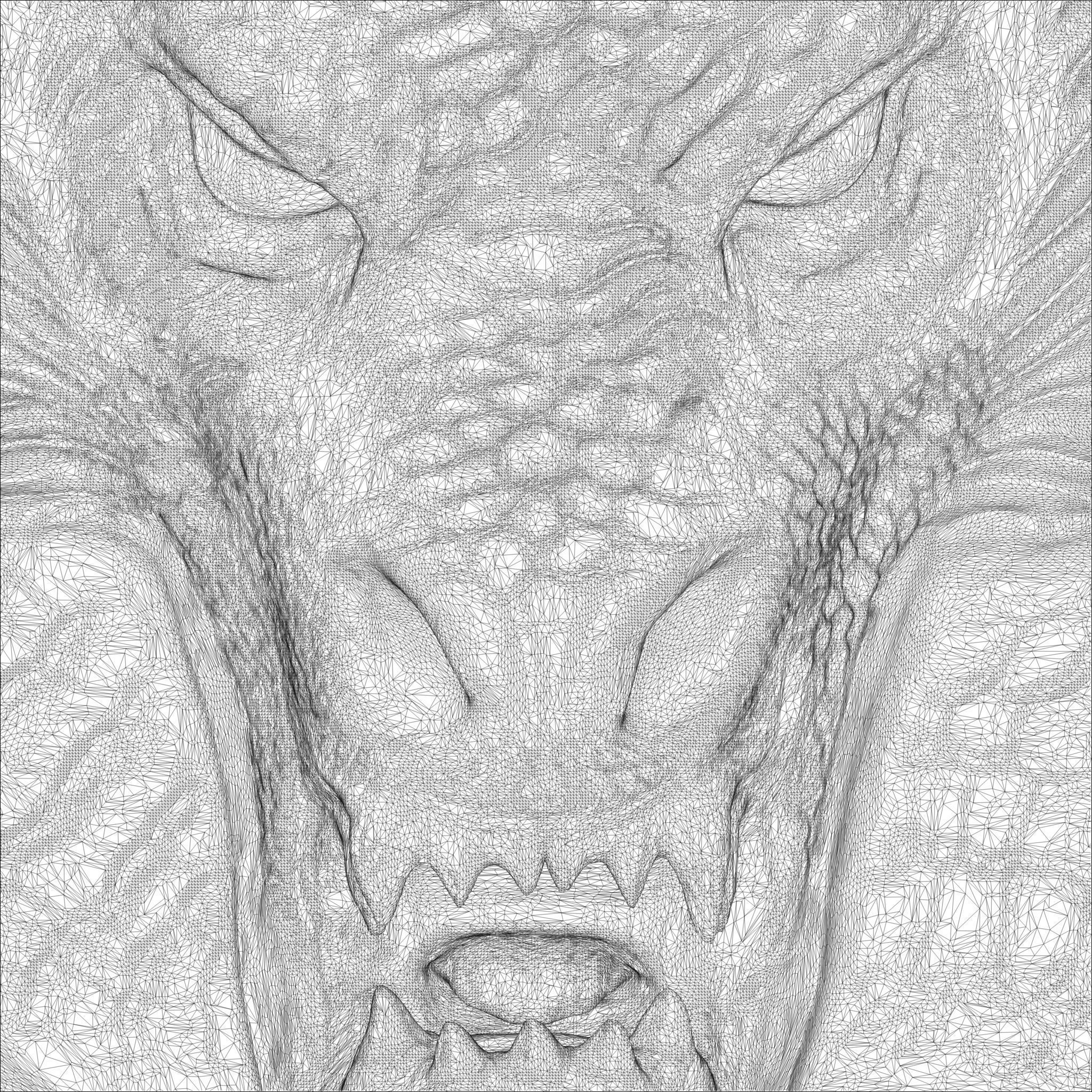 Dragon Head Relief No9 STL file for 3d Printing or CNC 3D print model_12