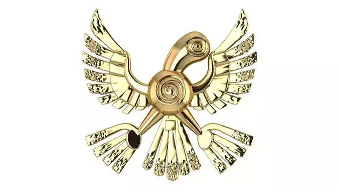 Mexican Eagle Bird 3D Solid Printable Model