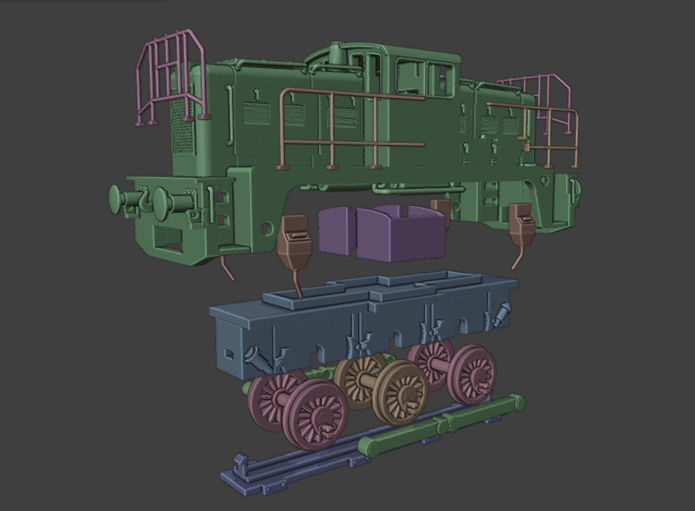 Janus Locomotive Miniature Toy 3D print model_5