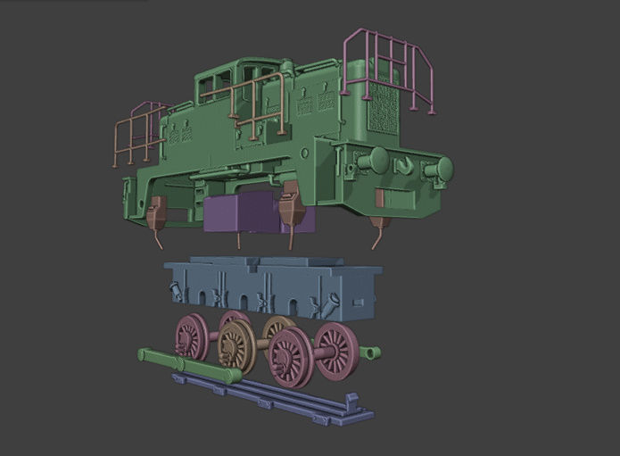Janus Locomotive Miniature Toy 3D print model_7