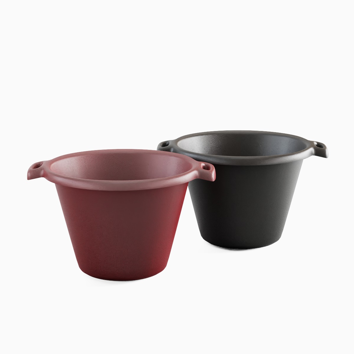 Plastic Basin with Holder 03 3D model_2