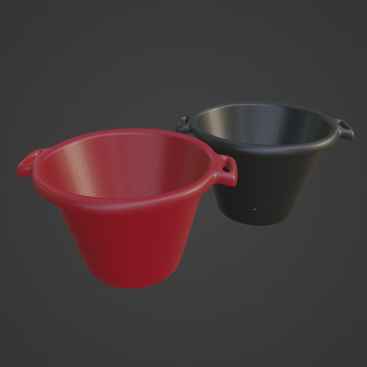 Plastic Basin with Holder 03 3D model_6