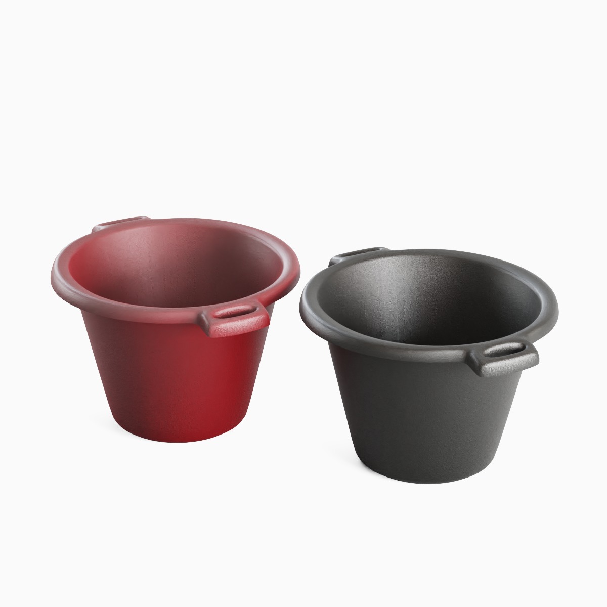 Plastic Basin with Holder 03 3D model_5