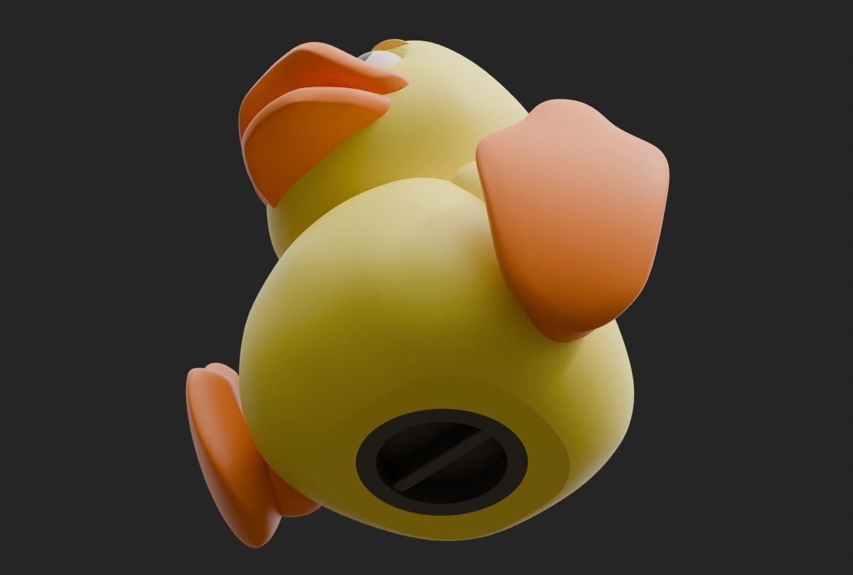 Chibi Duck Piggy Bank 3D print model_4