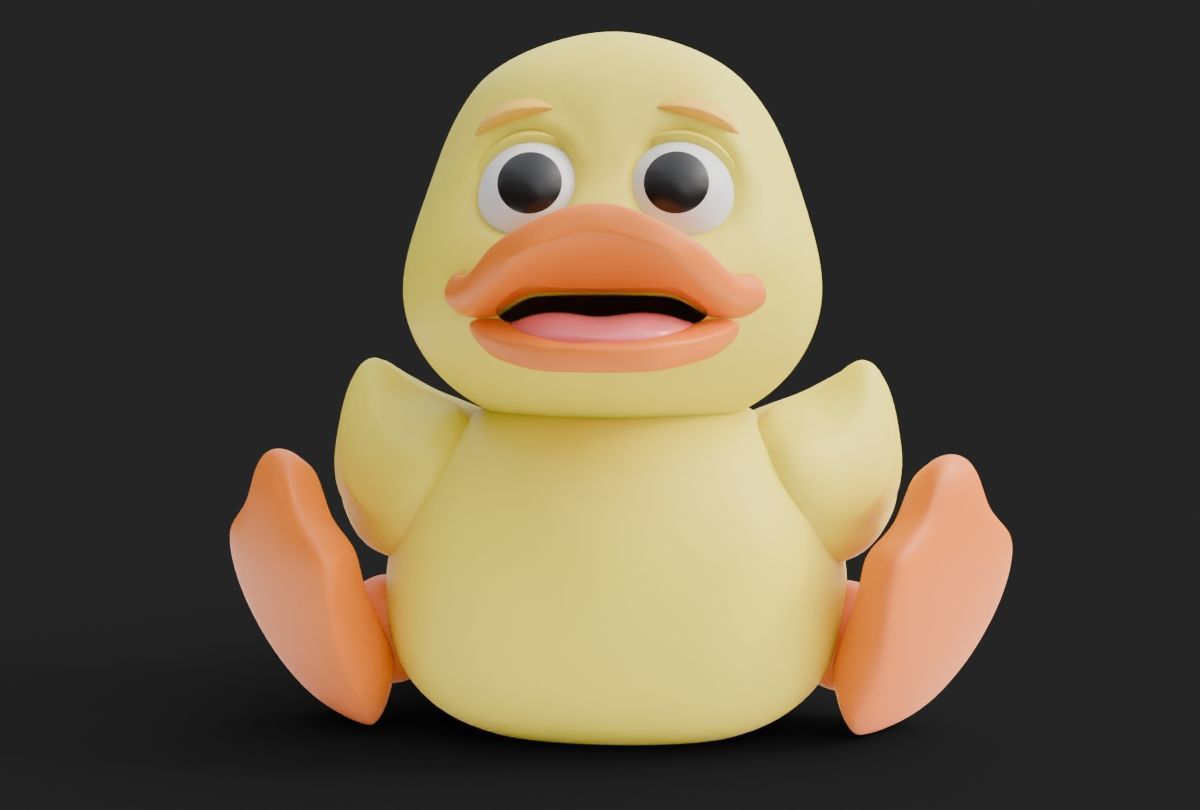 Chibi Duck Piggy Bank 3D print model_3