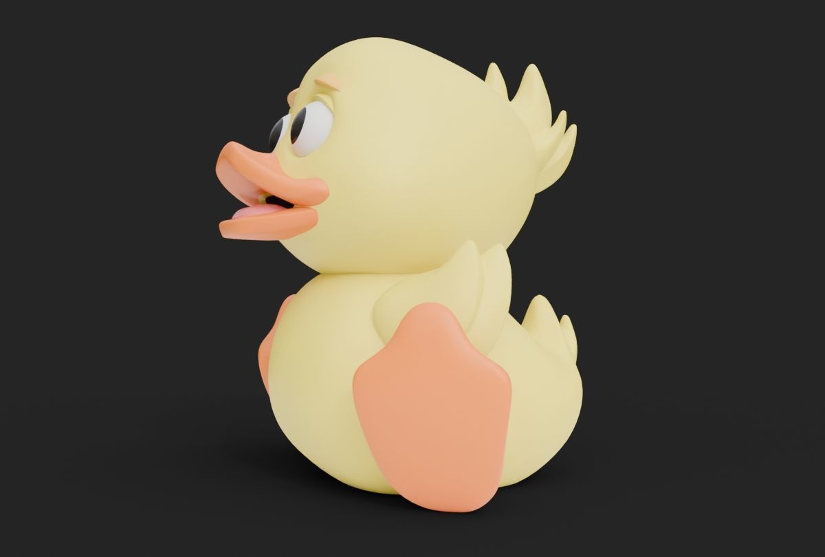 Chibi Duck Piggy Bank 3D print model_1